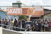 Hoje foi dia de show na pista de skate do Parque da Cidade com o Campeonato de Street Skate. O evento faz parte da Programação de Aniversário dos 161 Anos de Joinville. - Fotografo: Mauro Artur Schlieck - Data: 09/03/2012