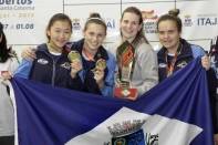 Tenis de mesa feminino de Joinville é campeão geral por equipe nos 28º Joguinhos Abertos em Itajaí - Fotografo: Phelippe José - Data: 31/07/2015