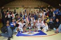 Delegação de Joinville comemora a conquista do título geral dos Parajasc pela quarta vez - Fotografo: Divulgação - Data: 30/05/2016