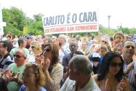O público prestigiou a solenidade de inaguração do Parque da Cidade e aproveitou para agradecer o novo e maior espaço de lazer urbano da cidade. - Fotografo: Mauro Artur Schlieck - Data: 06/11/2011