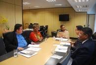 A ministra da Igualdade Racial, Nilma Lino Gomes, recebeu hoje (27), em seu gabinete, representantes da Prefeitura de Joinville (SC) - Fotografo: Divulgação/Secom - Data: 27/03/2015