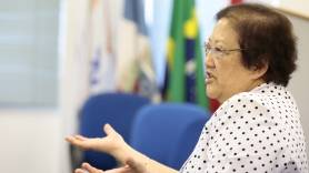 Consultora do Ministério da Saúde Keiko Teruya dá palestra em Joinville - Fotografo: Rogerio da Silva - Data: 10/03/2014