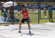 Atleta de Joinville(Felej) Tiarles Cardoso dos Santos competindo na modalidade de atletismo - Arremesso de disco nos 54º  Jasc em Itajaí. - Fotografo: Phelippe José da Silva - Data: 16/11/2014