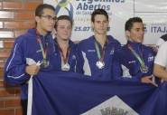 Equipe Masculina de Natação de Joinville conquista o segundo lugar no revezamento 4 x 100 nos 28º  Joguinhos Abertos em Itajaí - Fotografo: Phelippe José - Data: 27/07/2015