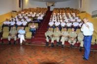 O prefeito Carlito Merss palestrou nesta quinta-feira (24/11) na sede da AMUNES para alunos soldados da Polícia Militar com o tema "Joinville e a Segurança Pública" - Fotografo: Mauro Artur Schlieck - Data: 24/11/2011