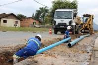Nova rede garante melhor abastecimento em bairros da zona Oeste de Joinville - Fotografo: Águas de Joinville/Divulgação - Data: 02/09/2014
