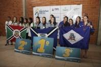 Equipe de Natação feminina de Joinville conquista o terceiro lugar no revezamento 4 x 100 nos 28º Joguinhos Abertos em Itajaí - Fotografo: Phelippe José - Data: 27/07/2015