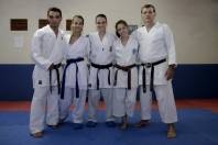 Atletas de karatê de Joinville que irão disputar a seletiva para o Sul-americano no Chile. - Fotografo: Phelippe José - Data: 26/03/2015