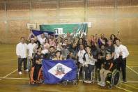 Joinville é campeão dos 11º  Parajasc em São Miguel do Oeste. Equipe Festejando título. - Fotografo: Phelippe José - Data: 30/04/2015