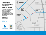 Mapa sobre interdição de parte da Ministro Calógeras para obras da Águas de Joinville - Fotografo: Secom / Arte - Data: 22/01/2016