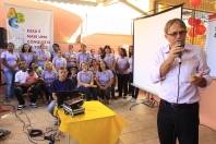 A prefeitura de Joinville, por meio da Secretaria de Educação, entregou na manhã deste sábado (17/3) as obras de reforma e manutenção do CEI Pedro Ivo Fegueiredo de Campos. O prefeito Carlito Merss destacou a qualidade da educação e lembrou os investimentos no setor. - Fotografo: Mauro Artur Schlieck - Data: 17/03/2012