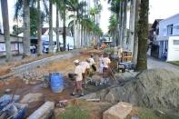 A rua das Palmeiras, oficialmente alameda Brustlein, passa por um processo de revitalização em projeto desenvolvido pela Fundação Cultural e pelo Instituto de Pesquisa e Planejamento para o Desenvolvimento Sustentável de Joinville (Ippuj). - Fotografo: Kátia Nascimento - Data: 03/04/2012