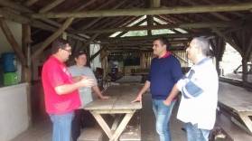 Especialista em turismo, italiano Federico Belloni (azul) conhece atrativos de Joinville - Fotografo: Divulgação/Secom - Data: 24/08/2015