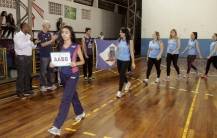 Desfile das equipes na Solenidade de Abertura do 3º Citadino de Voleibol de Joinville. - Fotografo: Phelippe José - Data: 23/05/2015