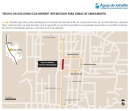 Interdição da rua Elza Meinert para obras da Companhia Águas de Joinville - Fotografo: Divulgação CAJ - Data: 15/08/2014