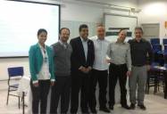 Novos integrantes Comciti: Adriana Spinola (Ciser); Carlos Lessa (Instituto Joinville), presidente do Comciti, Marcos Vieira; Marcelo Borba (Inovaparq); e Maurício Tarques (IFSC). Acompanha o grupo Luiz Antonio Ferreira Coelho, diretor de pesquisa da Udesc - Fotografo: Divulgação - Data: 30/04/2014