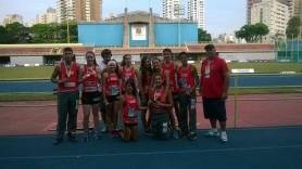 A equipe que representou Joinville no Brasileiro Interclubes Atletismo Mirim - Fotografo: Divulgação - Data: 12/10/2015