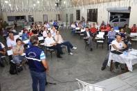 Durante a abertura da palestra " Mudanças Climáticas Globais e Seus Impactos para a Cidade de Joinville", o representante da Defesa Civil, Milton Juares Farikoski, fez um relato das ações que serão tomadas auxiliar a comunidade. - Fotografo: Mauro Artur Schlieck - Data: 22/11/2011