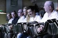 A 12ª Bandoneon Fest é patrocinada pela Prefeitura de Joinville, Fundação Cultural e Simdec, com apoio da Fundação Turística de Joinville. Neste domingo (20/5) a programação começou às 8h30 na Sociedade Rio da Prata, em Pirabeiraba. No palco gerações mantém a tradição. - Fotografo: Mauro Artur Schlieck - Data: 20/05/2012