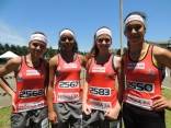 Jéssica, Taiane, Evelise e Tamiris de Liz garantiram o ouro do revezamento 4 x 100 para Joinville - Fotografo: Divulgacão - Data: 07/11/2012