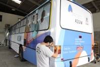 A Secretaria de Assistência Social de Joinville apresenta, nesta quarta-feira, às 14 horas, o ônibus adaptado que dará suporte ao projeto ASSIM - Assistência Social Itinerante Municipal - Fotografo: Jaksson Zanco - Data: 11/03/2014