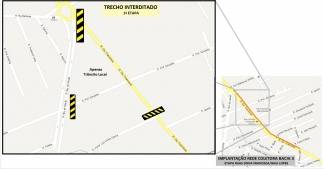 A partir deste sábado (11/2), a Companhia Águas de Joinville realiza a primeira etapa da obra de implantação da rede coletora de esgoto da bacia 3, na rua Dona Francisca, da rotatória da rua Arno Waldemar Dohler até a rua Guia Lopes. - Fotografo: Divulgação Companhia Águas de Joinville - Data: 08/02/2012