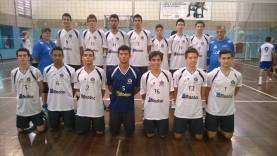 A equipe de volei masculino de Joinville (Bonja/Mantac/Felej) na categoria infanto (até 18 anos) - Fotografo: Divulgação - Data: 24/03/2015