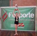 A ginasta de Joinville Nicole Herkenhoff foi, pela segunda vez seguida, a melhor ginasta da Olesc - Fotografo: Divulgação - Data: 07/12/2015