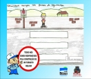 O concurso de desenho realizado pela CONURB, em parceira com a Secretaria da Educação, no mês de abril, elegeu os nove melhores desenhos de cada escola, que serão colocados nas defensas do centro da cidade. Escola Municipal Ada Santana. - Fotografo: Reprodução/CONURB - Data: 08/05/2012