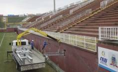 Obra de ampliação da Arena Joinville = Setor Leste do estádio - Fotografo: Phelippe José - Data: 24/08/2015