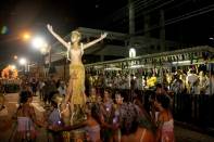Imagens do Desfile de Blocos e Escolas de Samba de Joinville neste sábado (18/02) na Rua Rio Branco. Escola de Samba Serrinha. - Fotografo: Kátia Nascimento - Data: 19/02/2012