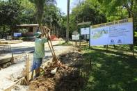 As obras de revitalização do Parque Morro do Finder (foto), no bairro Iririú, e de construção do Parque das Águas, no bairro América, estão bastante adiantadas. - Fotografo: Mauro Artur Schlieck - Data: 18/10/2012
