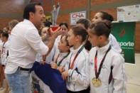 A equipe de ginástica rítmica de Joinville foi campeã da Olesc, em Jaraguá do Sul - Fotografo: Divulgação/Fesporte - Data: 07/12/2015