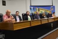 Edegar Schatzmann depõe na Comissão Municipal da Verdade de Joinville  - Fotografo: Divulgação/Sabrina Seibel - Data: 16/09/2014