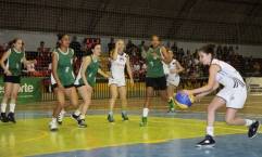 Basquete feminino de Joinville competindo na 14ª Olesc em Criciúma. - Fotografo: Phelippe José da Silva - Data: 22/09/2014