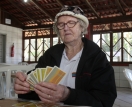 Sra. Lidvina Havwerroth participando modalidade canastra da 23ª Olimpíada da Melhor Idade - Fotografo: Phelippe José da Silva - Data: 14/08/2014