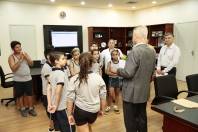 Alunos da Escola Municipal José do Patrocínio visitam a Prefeitura Municipal de Joinville - Fotografo: Jaksson Zanco - Data: 10/11/2014