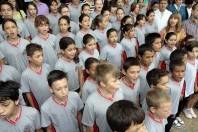 O hasteamento das bandeiras que abre oficialemente as comemorações pelos 162 anos de Joinville - Fotografo: Jaksson Zanco - Data: 06/03/2013