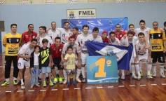 Equipe de futsal de Joinville(Krona) campeã do 54º  Jasc em Itajaí. - Fotografo: Phelippe José da Silva - Data: 20/11/2014
