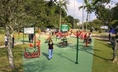 A Prefeitura de Joinville entregou neste sábado (25/8) a revitalização da Praça Albano Schmidt. - Fotografo: Mauro Artur Schlieck - Data: 25/08/2012