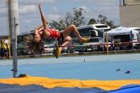 Atleta de Joinville(Daiane Marisa Rohveder) competindo salto em altura nos 54º  Jasc em Itajaí. - Fotografo: Phelippe José da Silva - Data: 16/11/2014